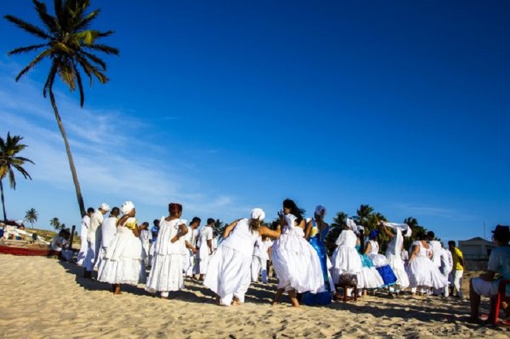 Roda de pessoas da umbanda