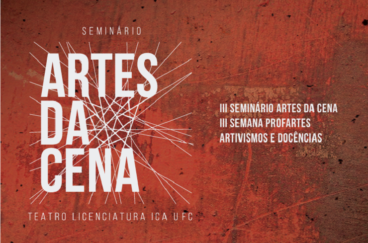 Banner do evento com data, horário e título do evento: "III Seminário Artes da Cena"