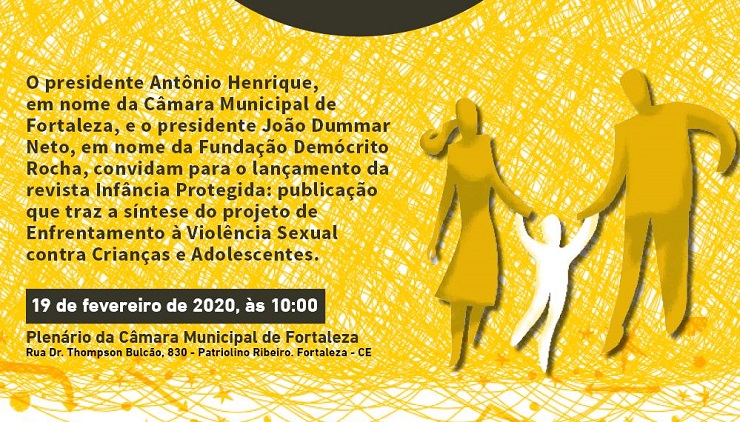 Folder do evento de lançamento da revista Infância Protegida